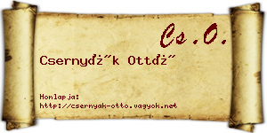 Csernyák Ottó névjegykártya